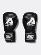 AntiFight Klasik Siyah Hakiki Deri Boks Eldiveni