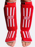 AntiFight Kırmızı Elastik Kaval Koruyucu Kickboks, Muaythai, Mma