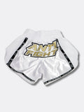 AntiFight Klasik Beyaz Gold Kickboks Muaythai Şortu