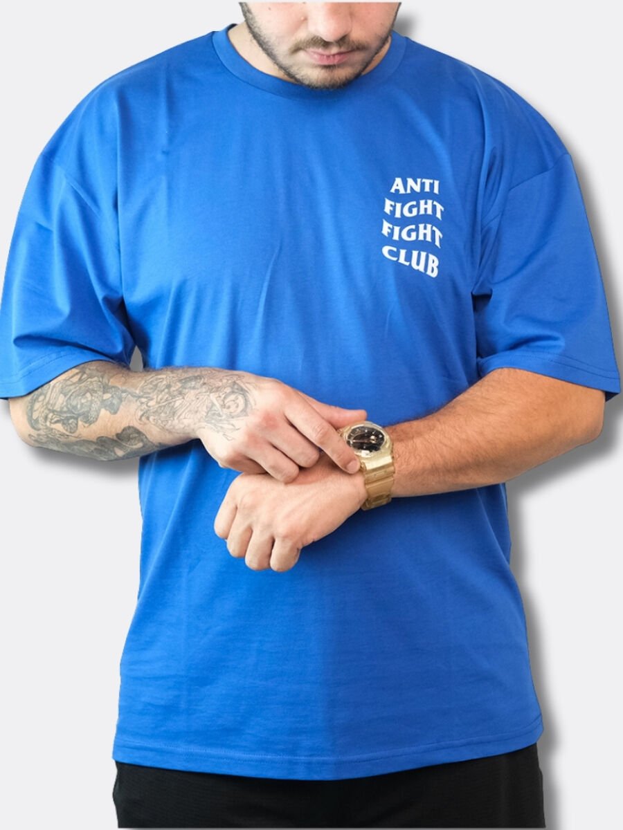 Anti Fight Fight Club Sax Blue Oversize T-shirt