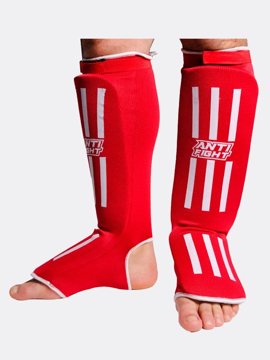 AntiFight Kırmızı Elastik Kaval Koruyucu Kickboks, Muaythai, Mma