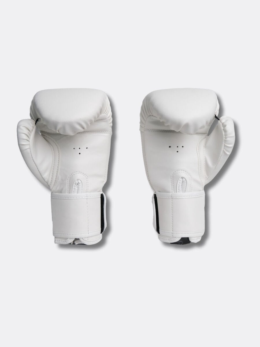 AntiFight Basic Beyaz Gold Baskılı Boks Eldiveni