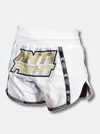 AntiFight Klasik Beyaz Gold Kickboks Muaythai Şortu