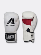 AntiFight Klasik Beyaz Hakiki Deri Boks Eldiveni