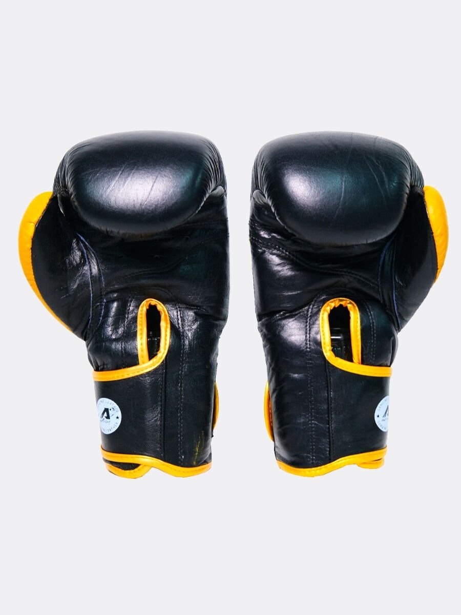Antifight Golden Black Deri Boks Eldiveni