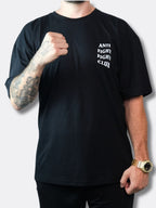 Anti Fight Fight Club Siyah Oversize T-shirt