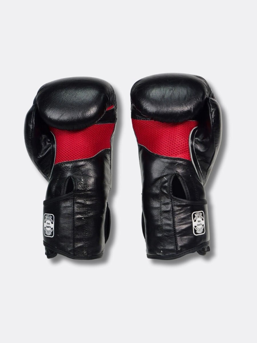 AntiFight Klasik Siyah Hakiki Deri Boks Eldiveni