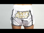 AntiFight Klasik Beyaz Gold Kickboks Muaythai Şortu